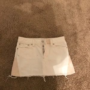 Free People White Mini Skirt